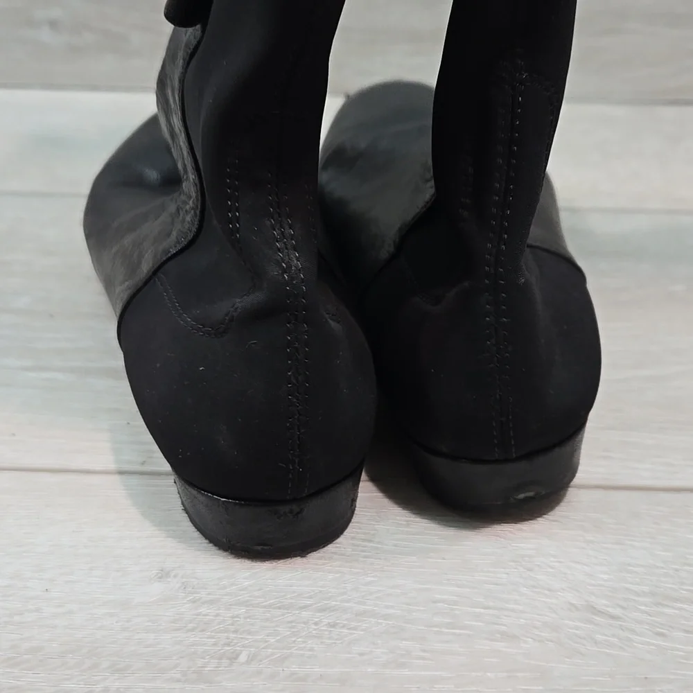 Kate Spade Women Elegant Black Leather Knee-High Boots Shoes Sz 7.5M